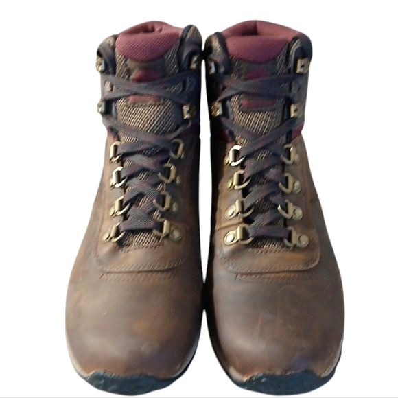 Timberland Norwood Mid Hiking Boot Distressed Brown Waterproof Leather size 10 - Picture 3 of 12